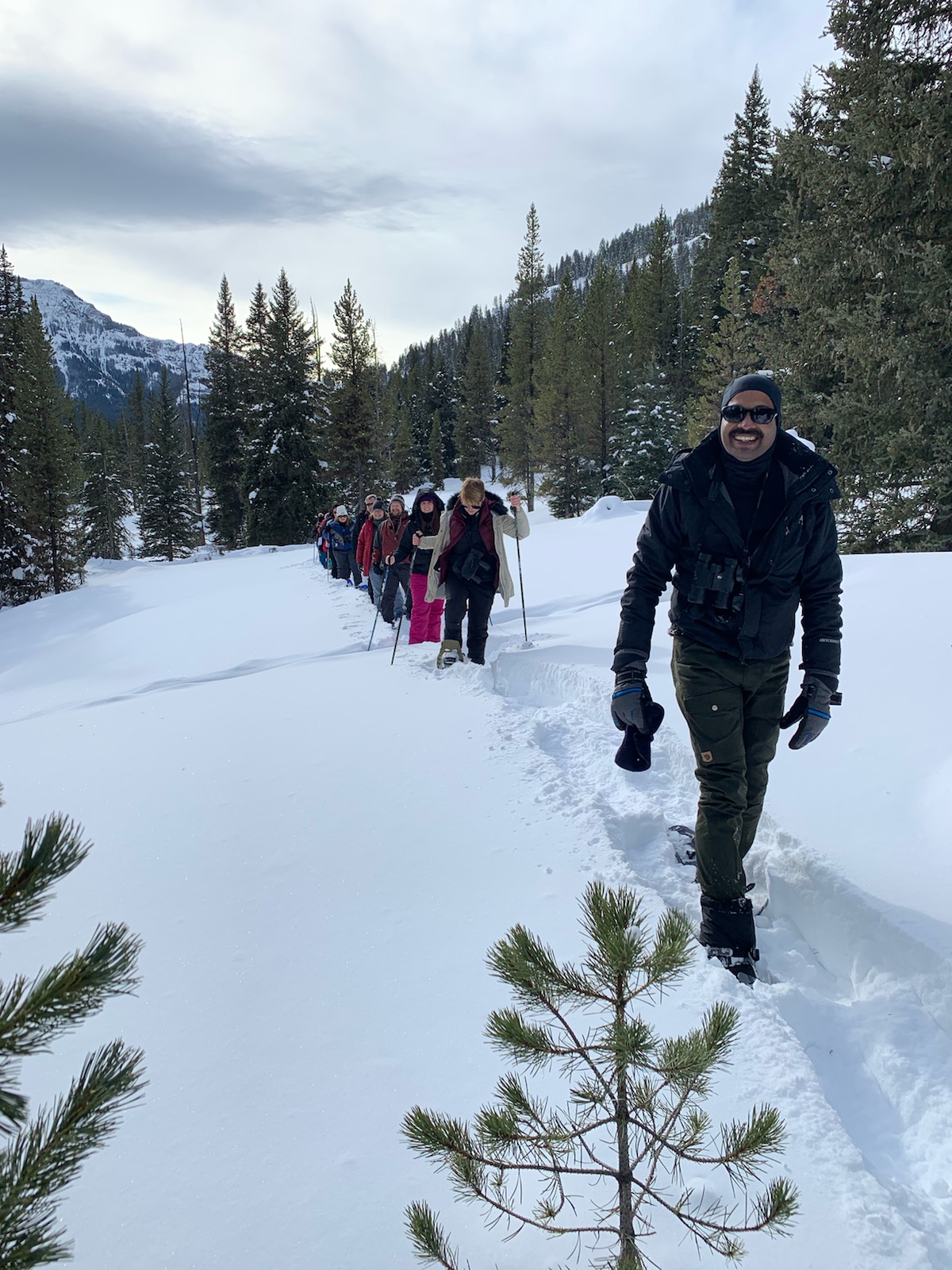 Snowshoeing with the group