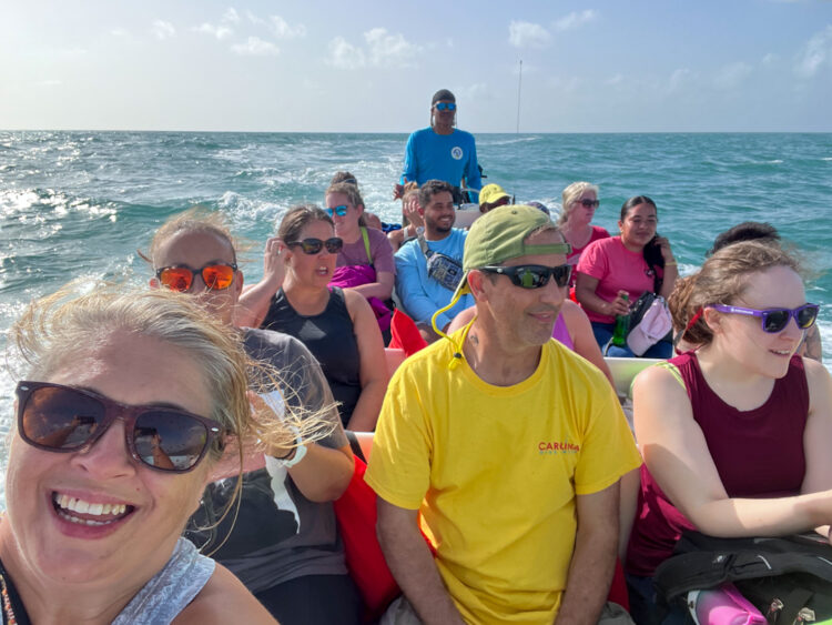 group on boat